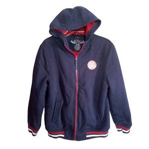 US Life 58 Big Boys Sweater Jacket Hoodie Blue 16/18 Pre-Owned